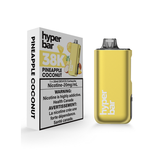 Hyper Bar 38K Puffs Pineapple Coconut Rechargeable Disposable 20Mg