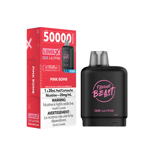 Flavour Beast Level X G2 Ultra 50K (Prefilled Pods) -  Pink Bomb Iced
