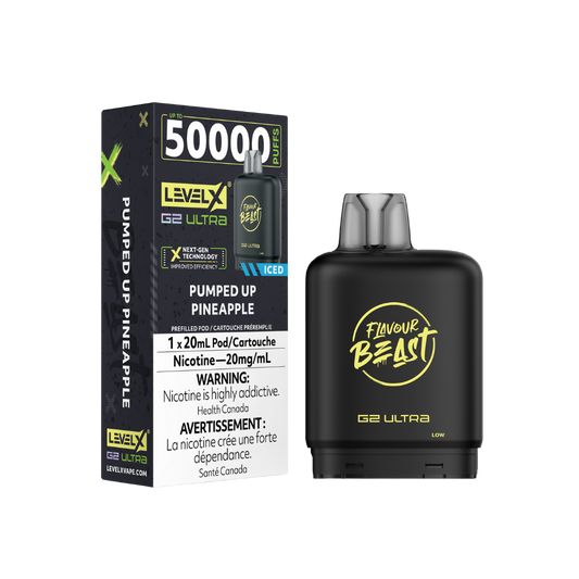 Flavour Beast Level X G2 Ultra 50K (Prefilled Pods) - Pumped Up Pineapple Iced