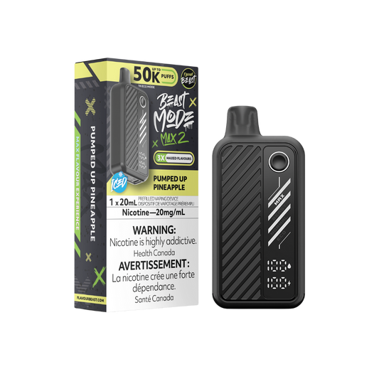 Flavour Beast Mode Max 2 50K bouffées Cerise Classique Glacé Vape jetable rechargeable 20Mg