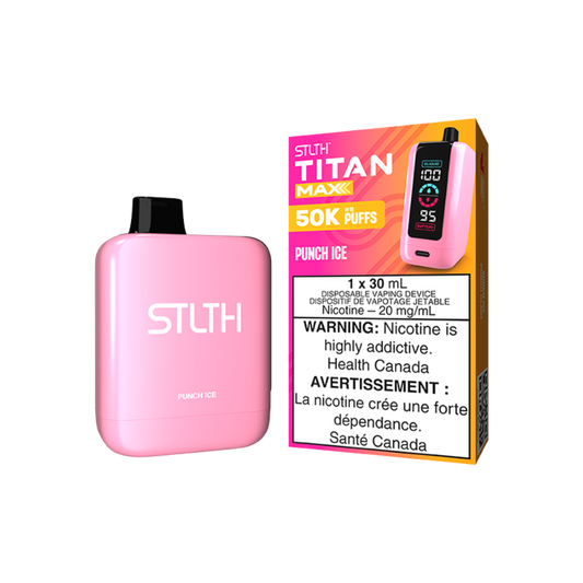STLTH Titan Max 50K bouffées Vape jetable rechargeable - Punch à la glace 20 mg