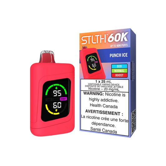 STLTH 60K Puffs - Punch Ice Rechargeable Disposable Vape 20Mg