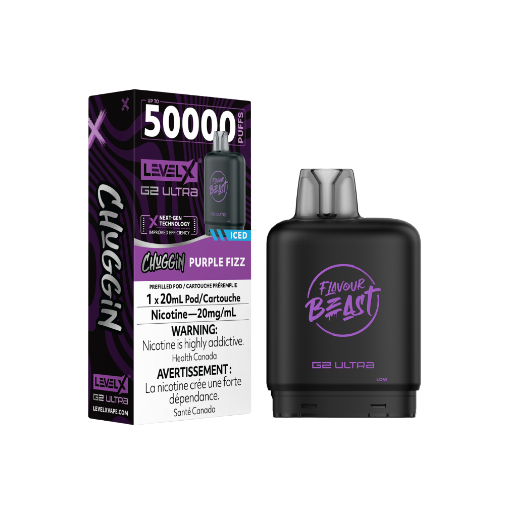 Flavour Beast Level X G2 Ultra 50K (Prefilled Pods) - Purple Fizz Iced