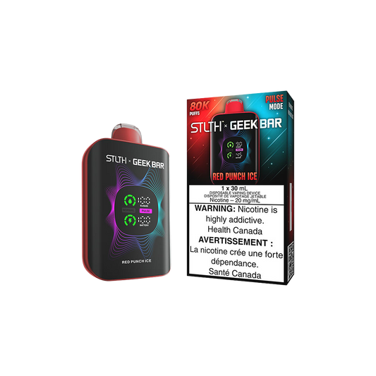 Stlth X Geek Bar - Red Punch Ice Rechargeable Disposable Vape 20Mg