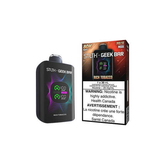 Stlth X Geek Bar - Vape jetable rechargeable Tabac Riche 20 mg