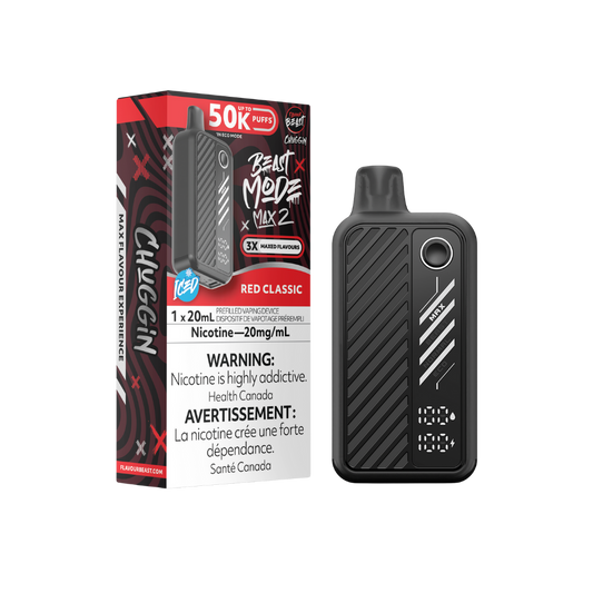 Flavour Beast Mode Max 2 50K bouffées Cerise Classique Glacé Vape jetable rechargeable 20Mg
