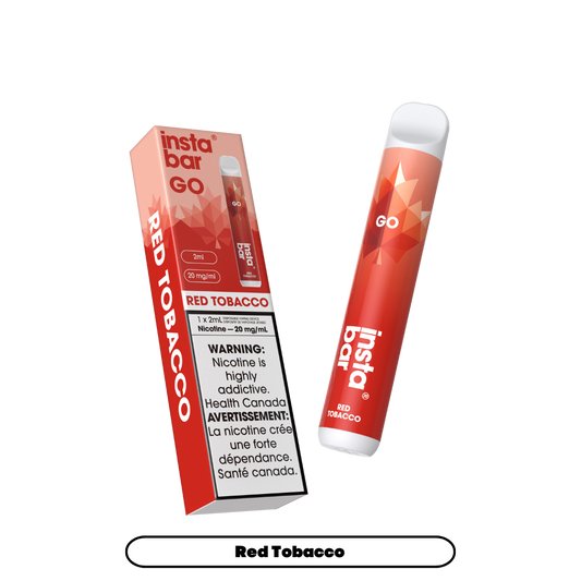 Insta Bar Go 1200 bouffées - Vape jetable Tabac Rouge 20Mg