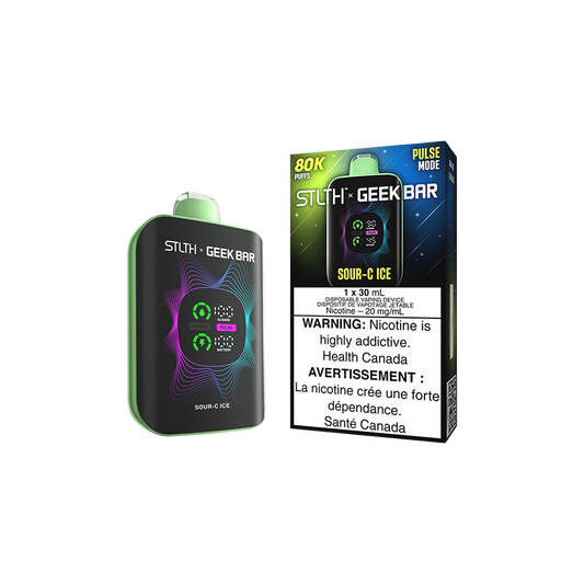 Stlth X Geek Bar - Vape jetable rechargeable Sour-C Ice 20 mg