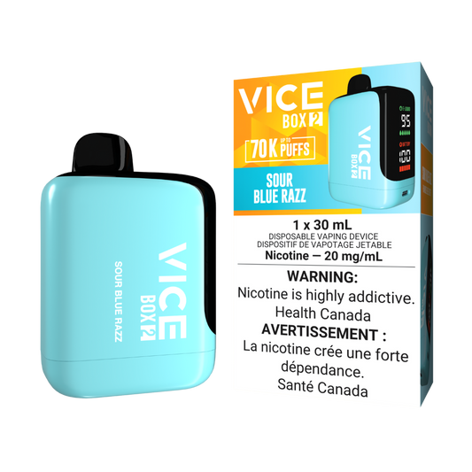 Vice Box 2  70k Puffs Sour Blue Razz Rechargeable Disposable Vape 20Mg
