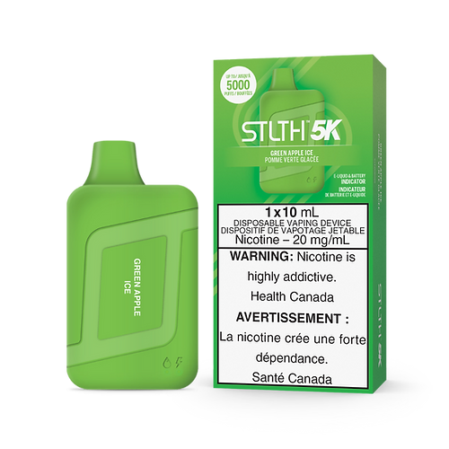 STLTH 5K Puffs Green Apple Ice Rechargeable Disposable Vape 20Mg