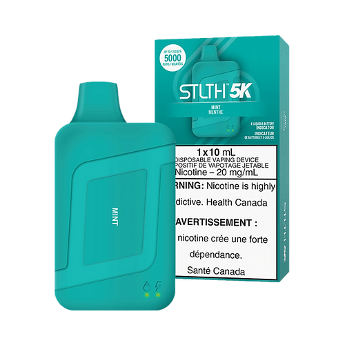 STLTH 5K Puffs Cigarette électronique jetable rechargeable à la menthe 20 mg