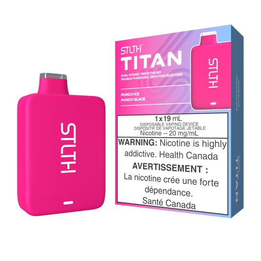 STLTH Titan 10K 10K Puffs Punch Ice Vape jetable rechargeable 20 mg