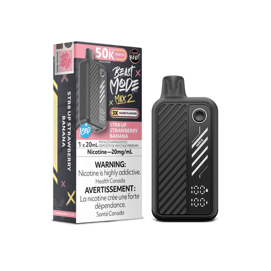 Saveur Beast Mode Max 2 50K bouffées Bangin' Orange sanguine glacée Vape jetable rechargeable 20Mg