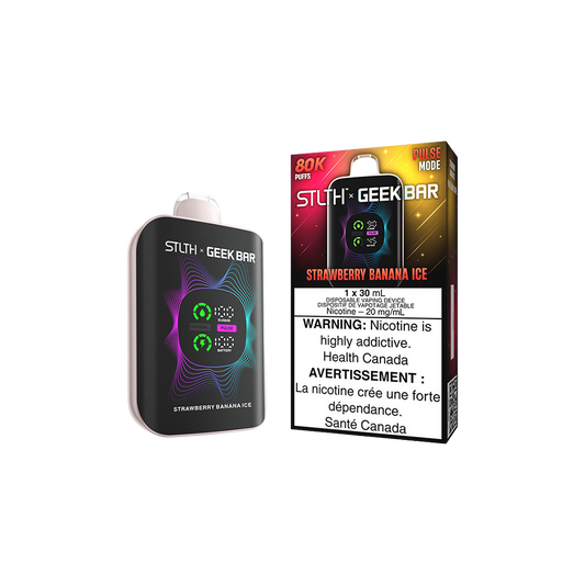 Stlth X Geek Bar - Vape jetable rechargeable Fraise Banane Glacée 20 mg