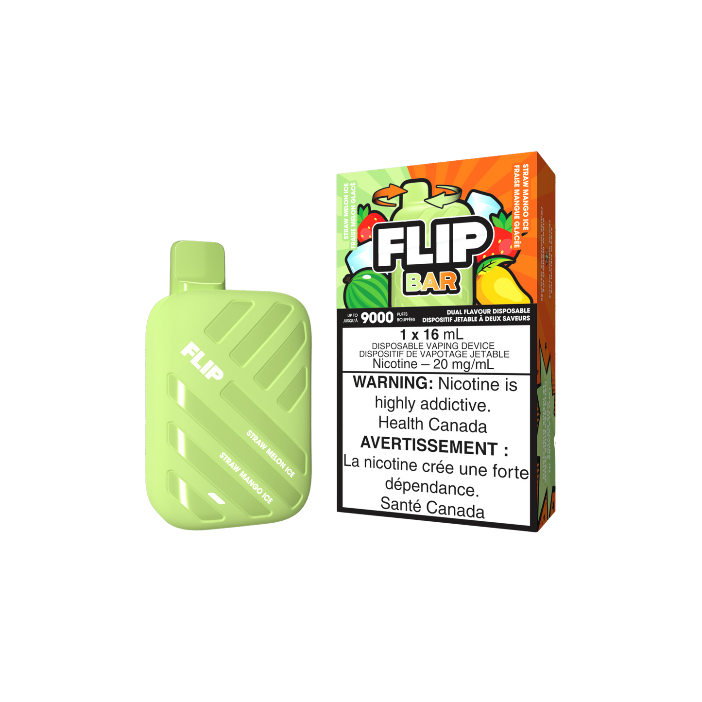 Flip Bar 9K - Straw Melon Ice & Straw Mango Ice