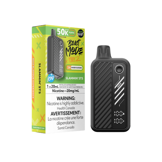 Flavour Beast Mode Max 2 50K Puffs Slammin' STS Iced  Rechargeable Disposable Vape 20Mg