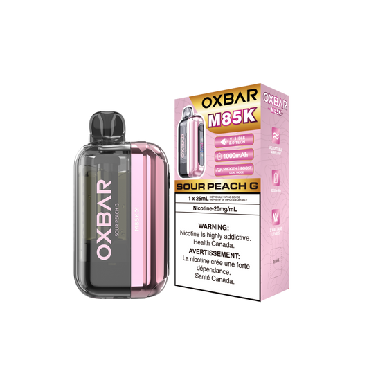 Oxbar M85K 85K Puffs - Sour Peach G Rechargeable Disposable Vape 20Mg