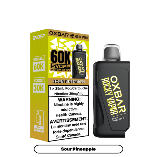 Svopp Oxbar Rocky Vapor 60K bouffées (Pods préremplis) - Ananas acidulé