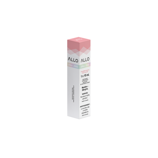 Allo Ultra 2500 Puffs Strawberry Banana Rechargeable Disposable Vape 20Mg