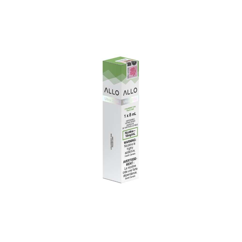 Allo Ultra 2500 Puffs Strawberry Kiwi Rechargeable Disposable Vape 10Mg