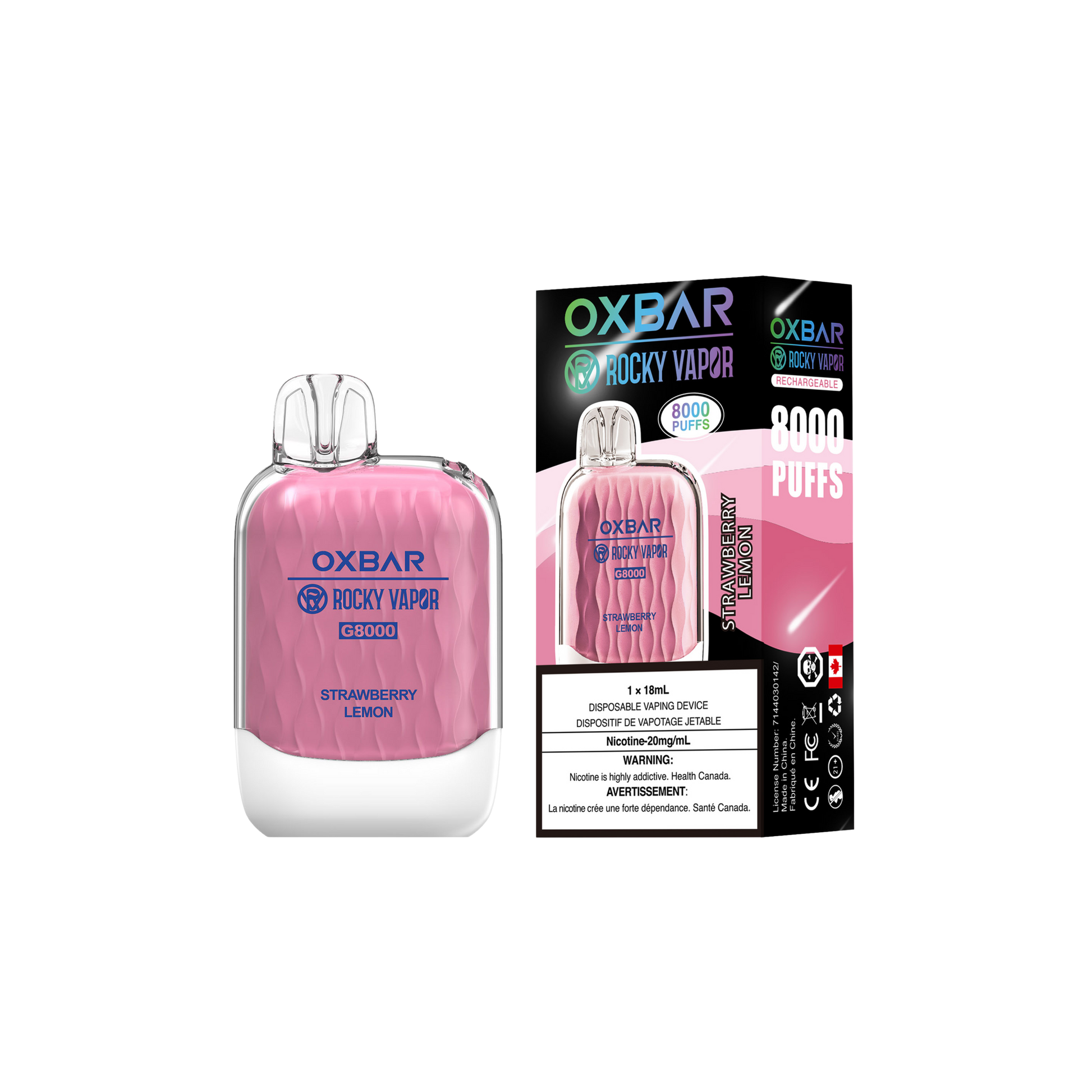 Oxbar Rocky G8000 | Strawberry Lemon 8000 Puffs Vape ABC Vape Oxbar Rocky G8000 | Strawberry Lemon 8000 Puffs Vape ABC Vape