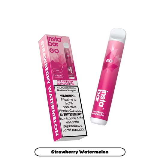 Insta Bar Go 1200 bouffées - Vape jetable Fraise Pastèque 20Mg