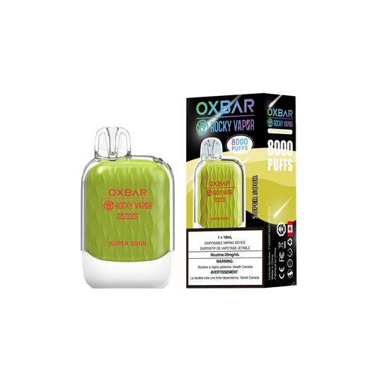 Oxbar Rocky Vapor G 8000 8000 Puffs Super Sour Rechargeable Disposable Vape 20Mg