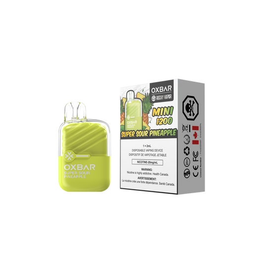 Oxbar Rocky Vapor Mini 1200 Bouffées Banane Glacée Vape Jetable 20Mg