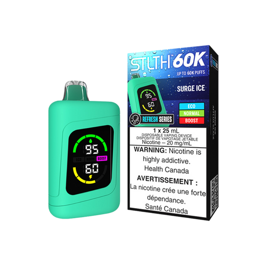 STLTH 60K Puffs - Surge Ice Rechargeable Disposable Vape 20Mg