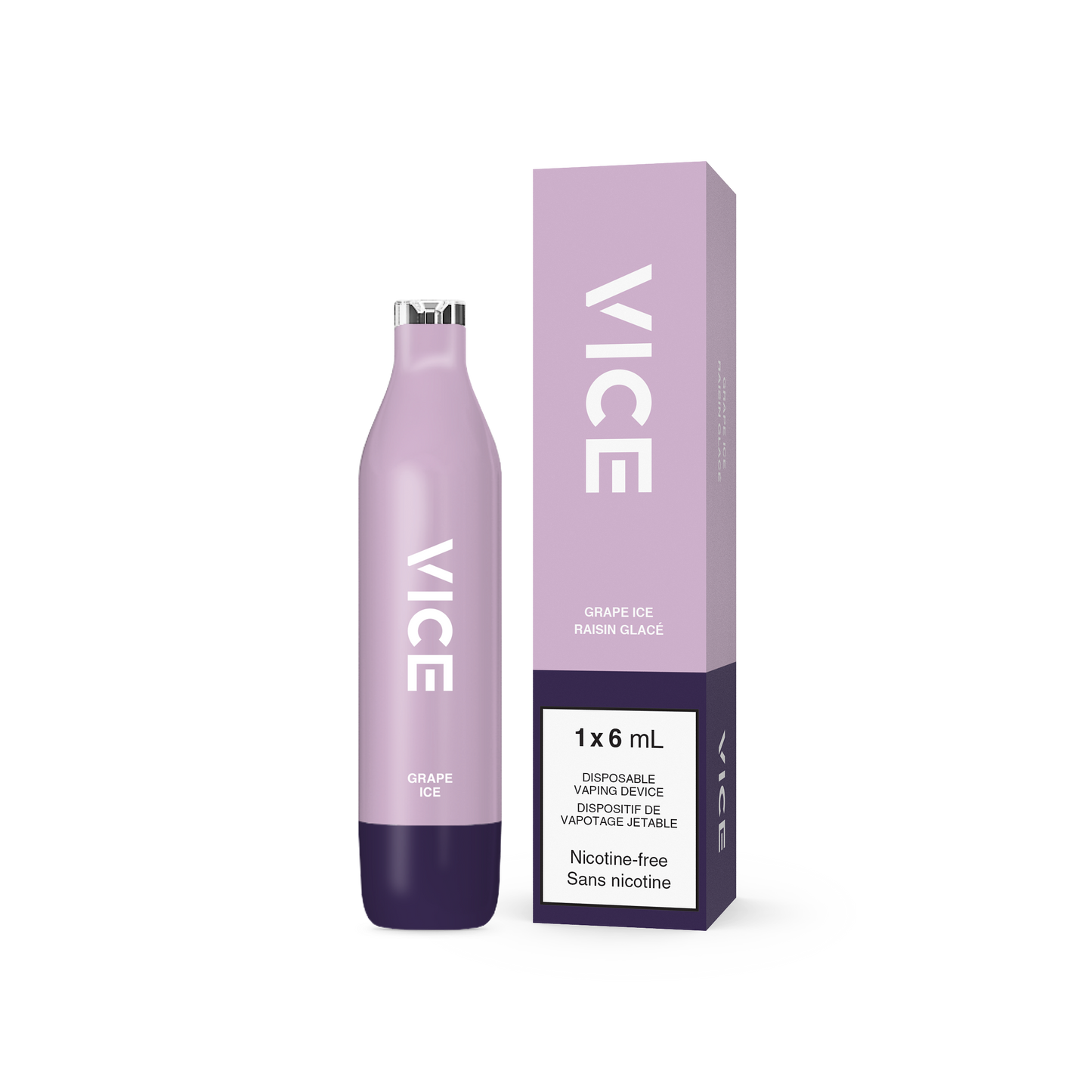 Vice Grape Ice Rechargeable Disposable Vape Nicotine Free