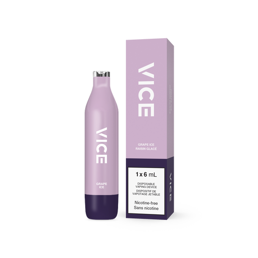 Vice Grape Ice Rechargeable Disposable Vape Nicotine Free