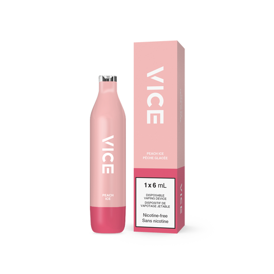 Vice Peach Ice  Rechargeable Disposable Vape Nicotine Free