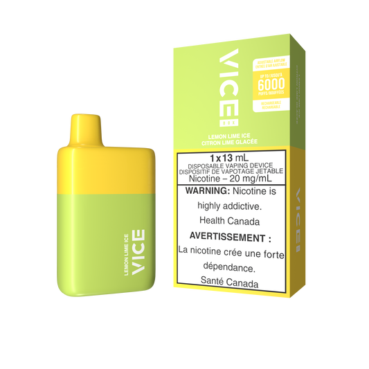 Vice Box 6000 Lemon Lime Ice Rechargeable Disposable Vape 20Mg