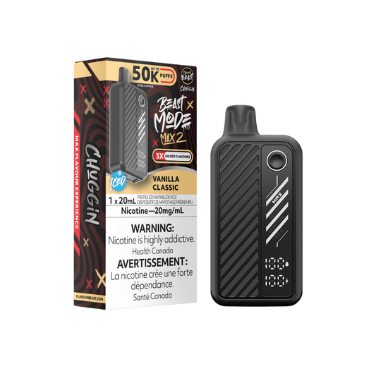 Flavour Beast Mode Max 2 50K bouffées Cerise Classique Glacé Vape jetable rechargeable 20Mg