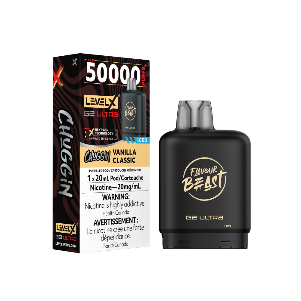 Flavour Beast Level X G2 Ultra 50K (Prefilled Pods) -  Vanilla Classic Iced