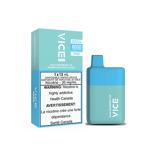 Vice Box 6000 6000 Puffs Vape jetable rechargeable Blue Raspberry Ice 20Mg