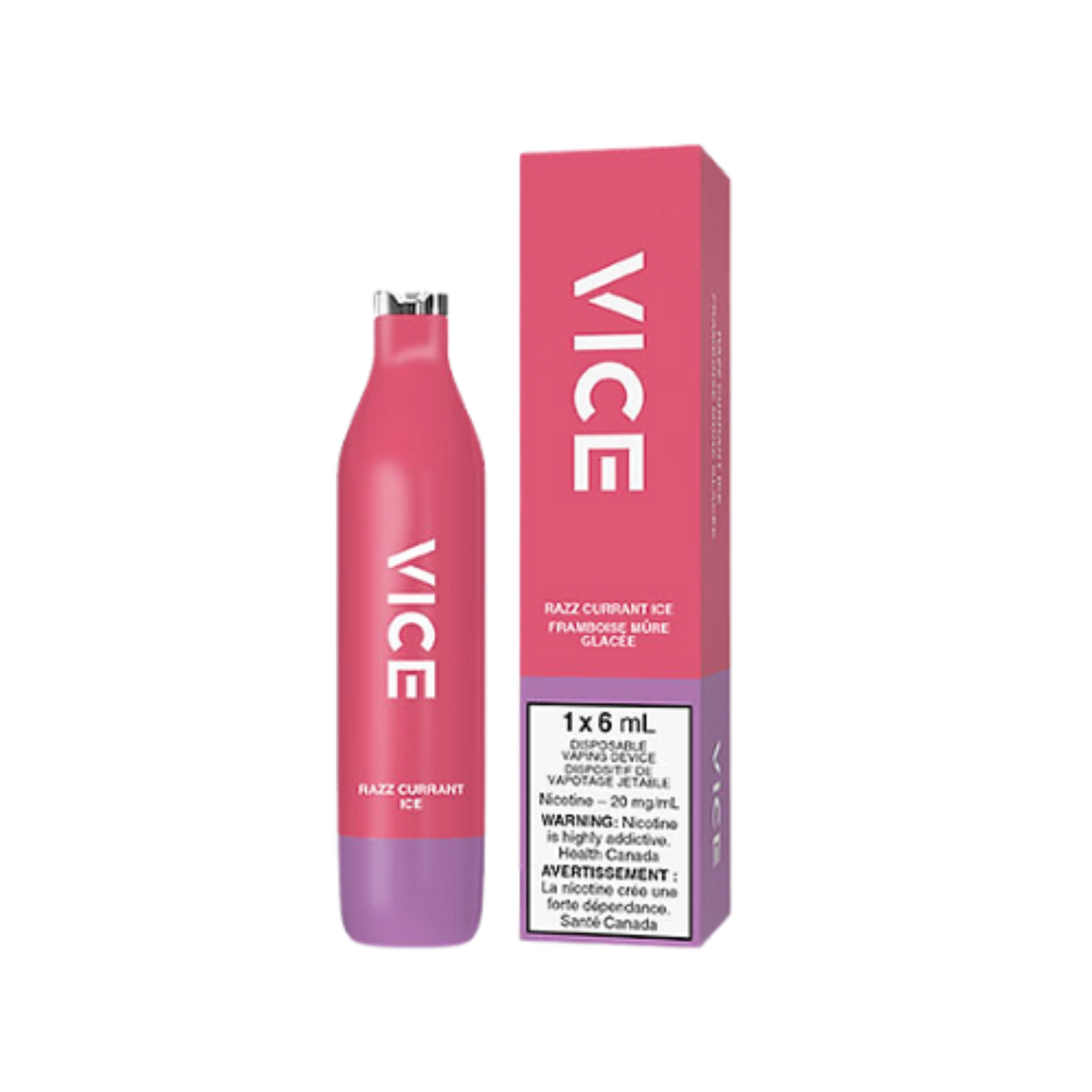 Vice 2000 2500 Puffs Razz Currant Ice Vape jetable 20 mg