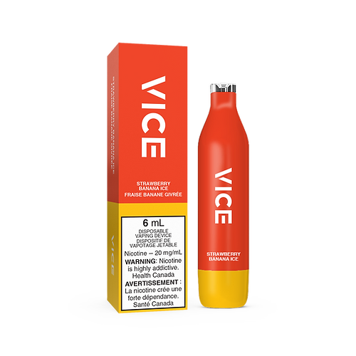 Vice 2000 2500 Puffs Strawberry Banana Ice Disposable Vape 20Mg