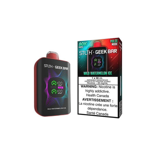 Stlth X Geek Bar - Vape jetable rechargeable Pastèque Sauvage Glacée 20 mg