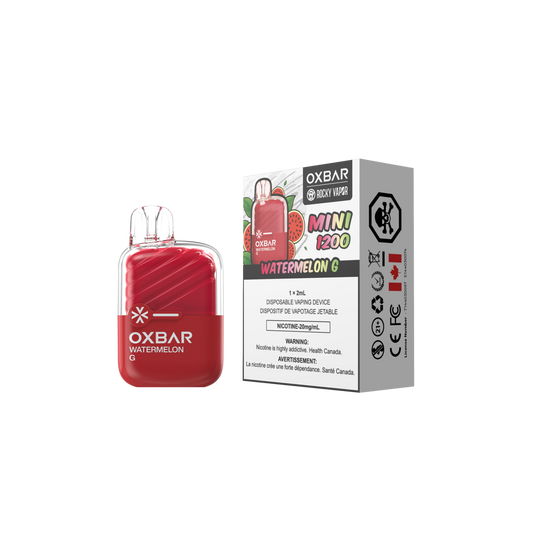 Oxbar Rocky Vapor Mini 1200 Puffs Watermelon G Disposable Vape 20Mg