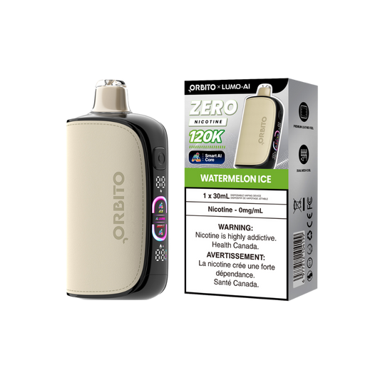 Orbito Lumo AI 120k Puffs Watermelon Ice Rechargeable Disposable Vape 0mg