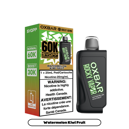 Svopp Oxbar Rocky Vapor 60K bouffées (Pods préremplis) - Pastèque Kiwi Fruit