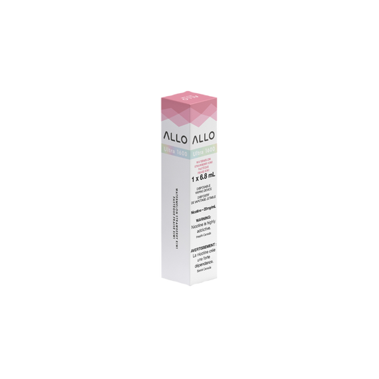 Allo Ultra 1600 Puffs Watermelon Strawberry Kiwi Rechargeable Disposable Vape 20Mg