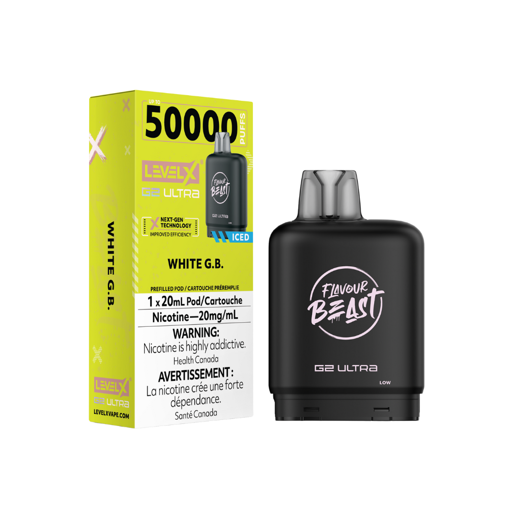 Flavour Beast Level X G2 Ultra 50K (Prefilled Pods) - White G.B. Iced