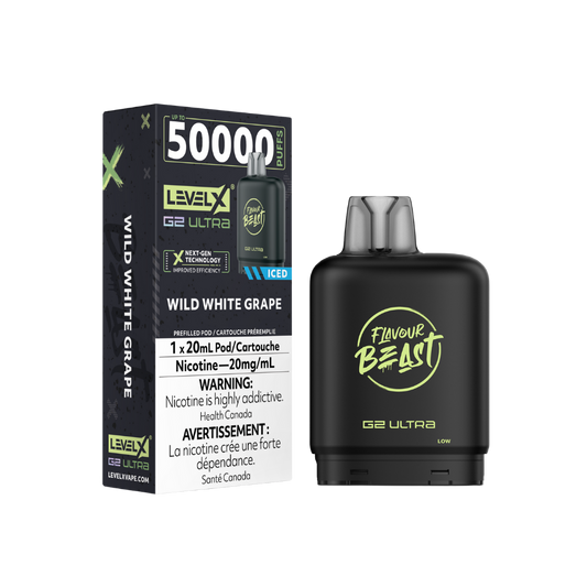 Flavour Beast Level X G2 Ultra 50K (Prefilled Pods) -  Wild White Grape Iced