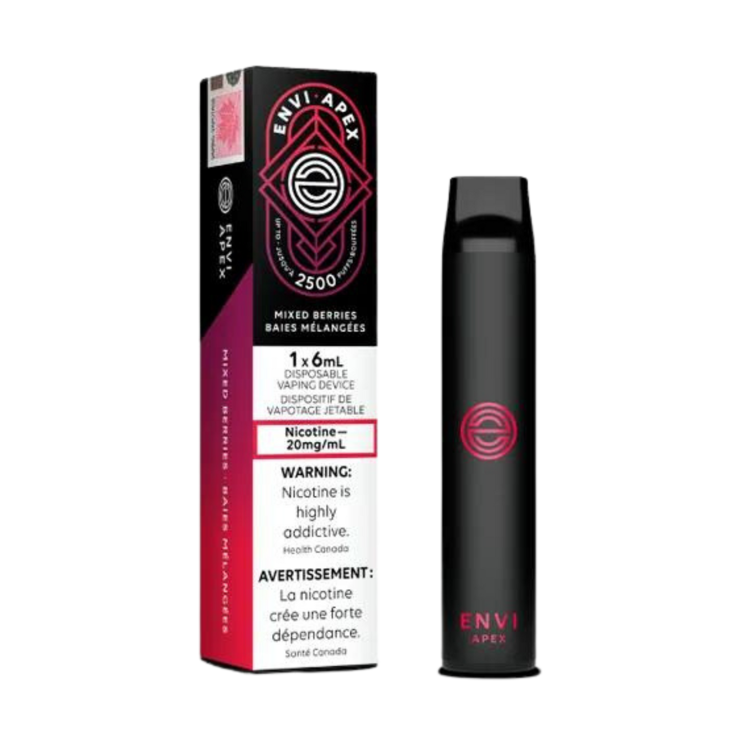 Envi APEX 2500 Puffs Vape jetable aux baies mélangées 20 mg