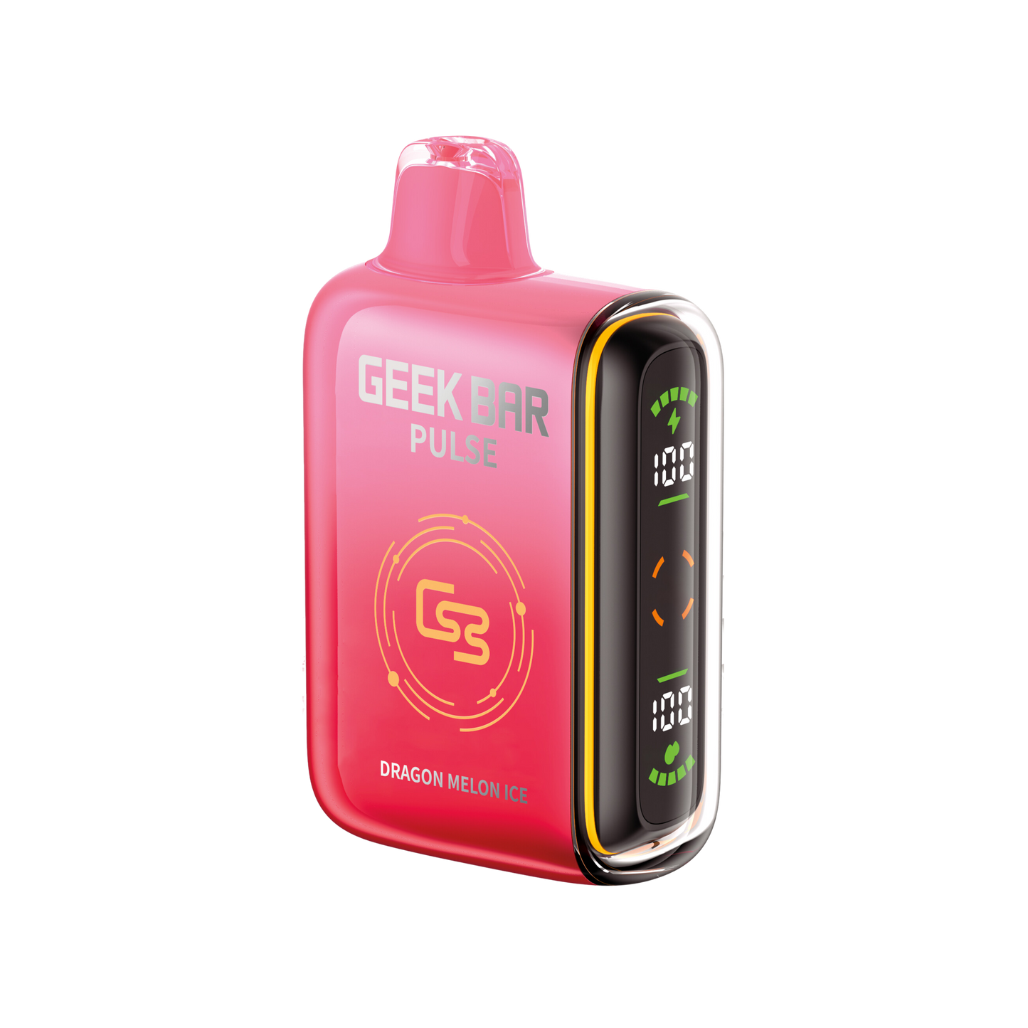 Geek Bar Pluse 9K  9000 Puffs   Dragon Melon Ice  Adjustable Wattage  Rechargeable Disposable  20Mg