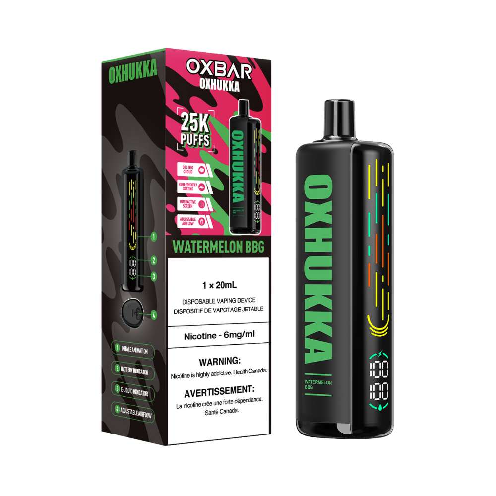 Oxbar Oxhukka 25K Puffs Watermelon BBG Rechargeable Disposable 20Mg