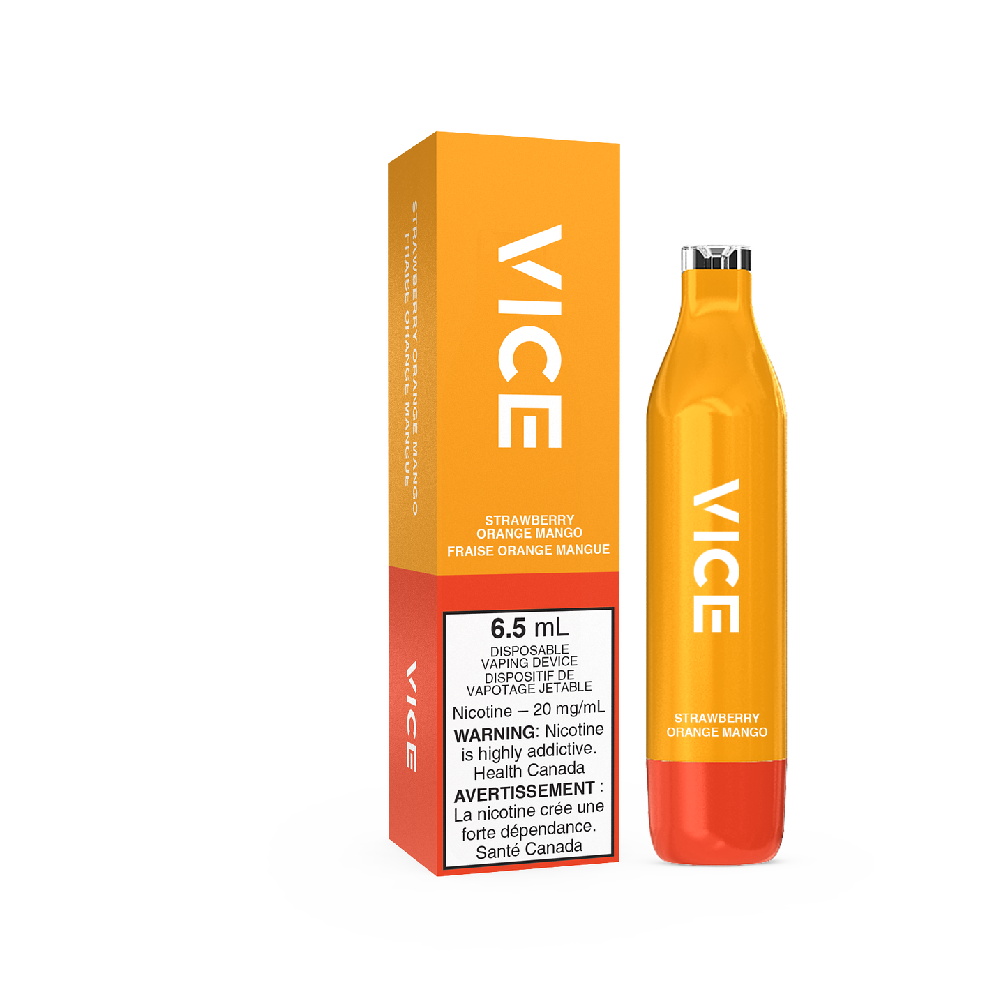 Vice 2000 2500 Puffs Fraise Orange Mangue Vape Jetable 20Mg